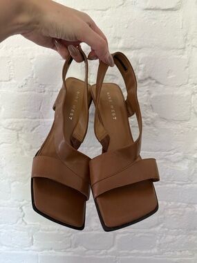 Nine West • Vintage Square Toe Leather Heels